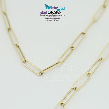 نیم ست طلا - گردنبند و دستبند - طرح حلقه‌های تودرتو-SS0390